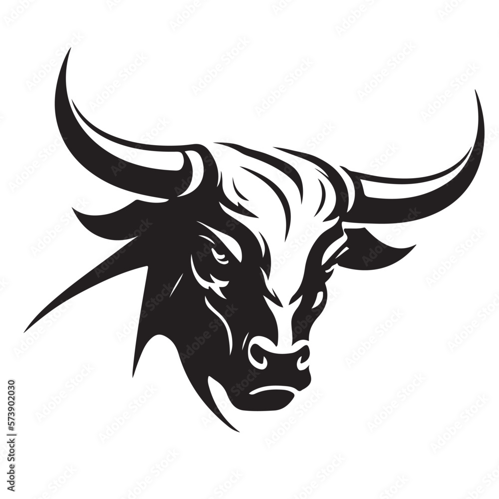 Vector bull design on white background. Wild Animals. Easy editable vector illustration. Vector bull design on white background. Wild Animals. Easy editable vector illustration.