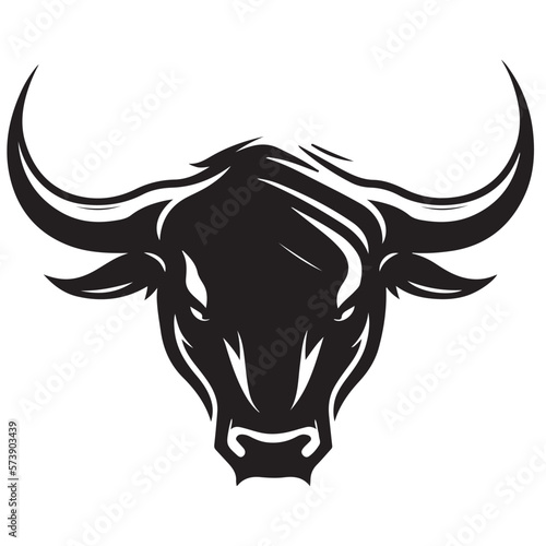 Vector bull design on white background. Wild Animals. Easy editable vector illustration.