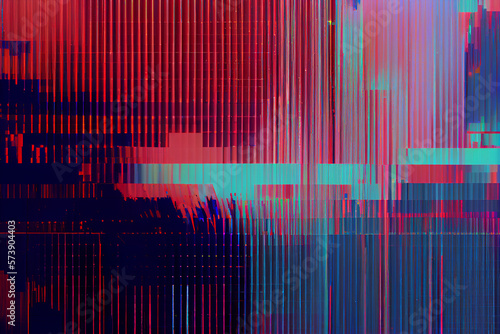 Glitch background. Symbol of cyberpunk  hacker attack. Modern design  technological error. Texture and effect for your design. Generative Ai.