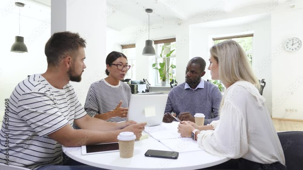 Business multi-ethnic team working together in a meeting. Business multi-ethnic team working together in a meeting.