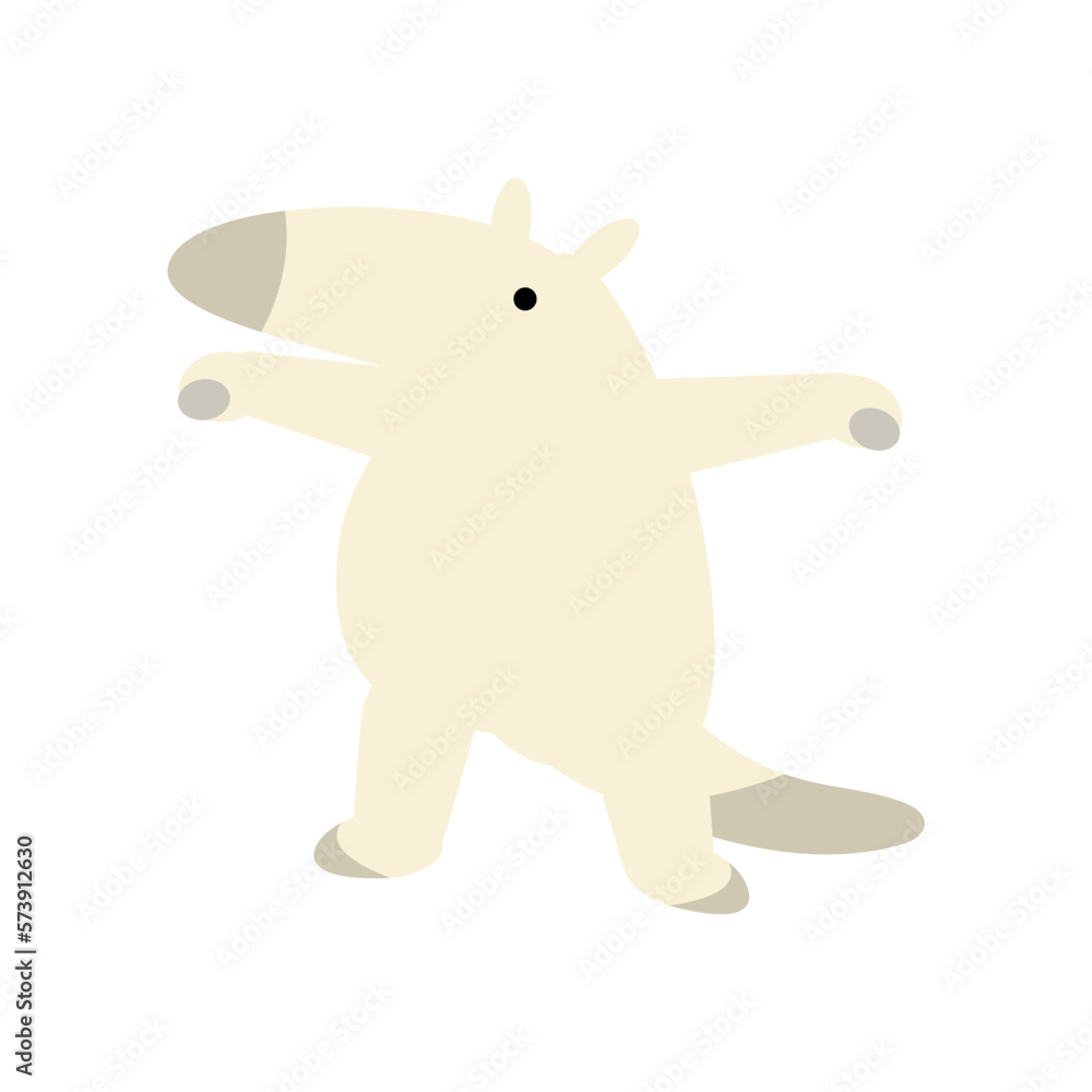 Naklejka premium 威嚇するコアリクイ