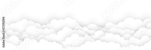 Abstract background with paper cut clouds background. Sky concept.Vector illustration