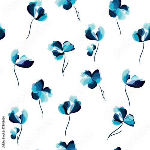 Modern floral seamless pattern. Can be used as textile fabric or wallpaper, cards, invitations, decorative paper or mockup