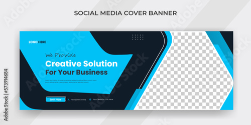 Creative business Corporate Digital marketing agency webinar social media post facebook cover web banner template