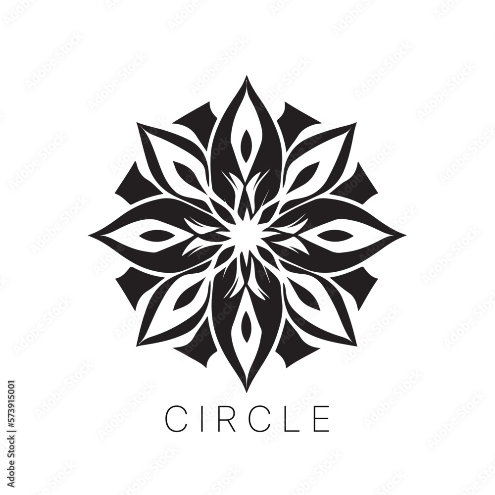 Obraz premium Abstract geometric circle pattern. Round pattern. Mandala. Vector art.