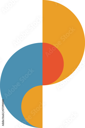 Abstract geometric minimalist artwork. Vector illustration made of simple shapes like circle, square, triangle. Retro background in Bauhaus style and bold colors: red, yellow, blue and black on white