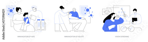 Health protection abstract concept vector illustrations.