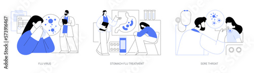 Common patient complaints abstract concept vector illustrations. © Visual Generation