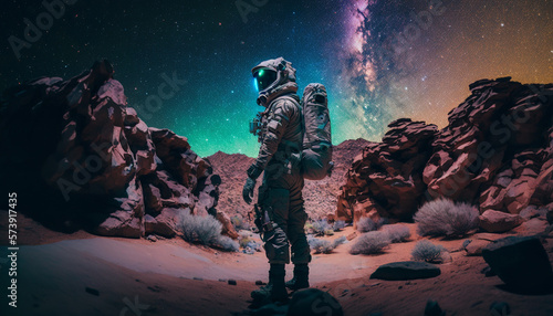 Astronaut under the stars, Generative AI