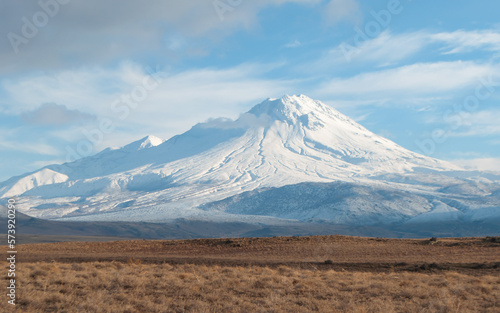 Hasan Mountain during the winter season, a distant view of Hasan mountain