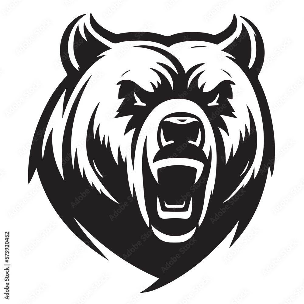 Bear illustration vector drawing. Logo of bear Bear illustration vector drawing. Logo of bear