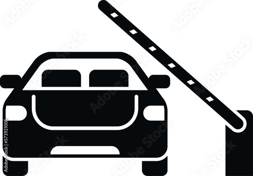 Car paid parking icon simple vector. Space garage. City road