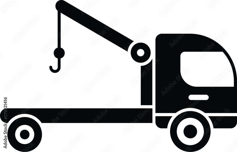 Tow car icon simple vector. Parking space. Zone gate Tow car icon simple vector. Parking space. Zone gate
