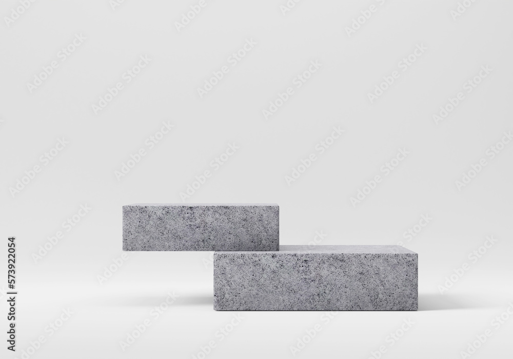 Step onto concrete podiums against a white backdrop in a scene of abstract geometrical pedestals. Showcase cosmetic products in a presentation mock up design empty space. Create a shopfront 3d render Step onto concrete podiums against a white backdrop in a scene of abstract geometrical pedestals. Showcase cosmetic products in a presentation mock up design empty space. Create a shopfront 3d render