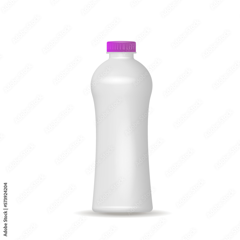 Vector matte white realistic bottle with lid.
Plastic packaging for drinks and milk on a white background.
3d layout for your design. Vector matte white realistic bottle with lid.
Plastic packaging for drinks and milk on a white background.
3d layout for your design.