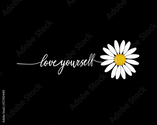 daisy vector  on black background