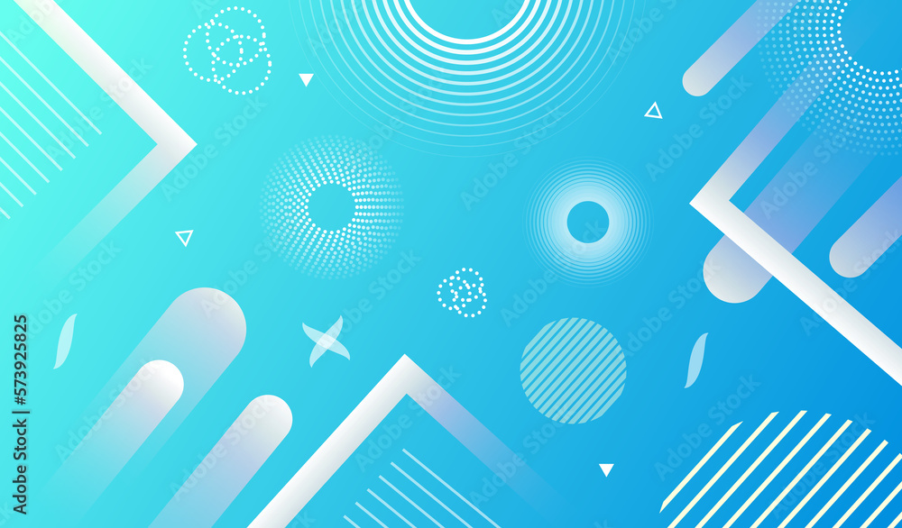 Abstract blue background with difference shape line ,dots ,circle etc Modern blue geometric background with circle element. Vector illustration
