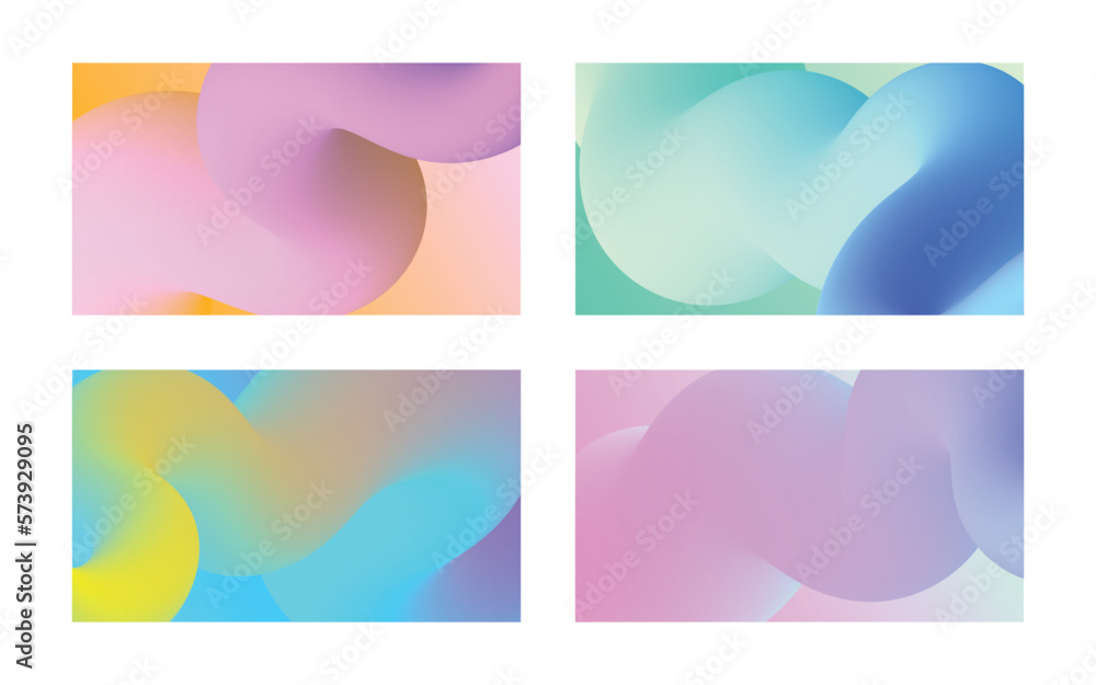 set of abstract colorful gradient covers