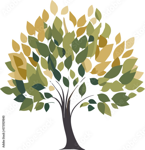 vector illustration of trees with neutral colors