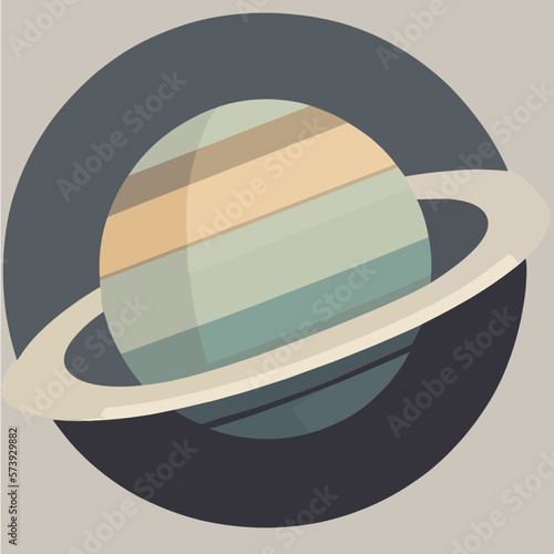vector illustration of a planet with a ring