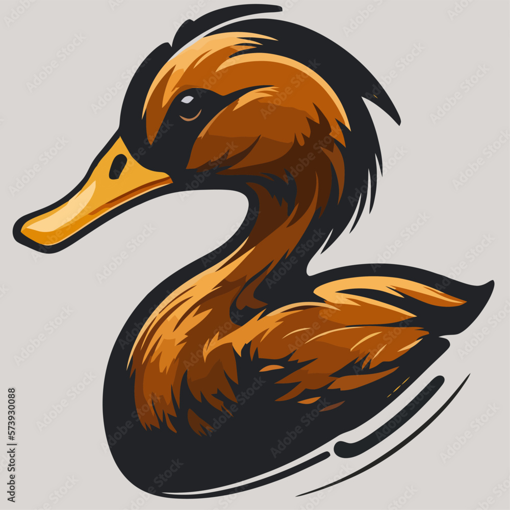 Fototapeta premium vector illustration of a duck