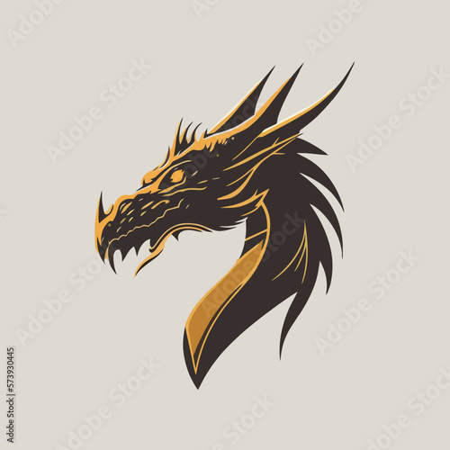 vector illustration of a mythological dragon