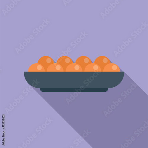 Vitamin D caviar icon flat vector. Food nutrition. Tuna diet