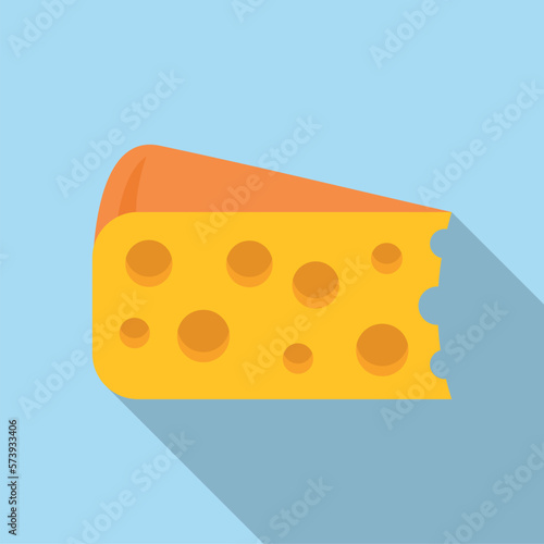 Vitamin D cheese icon flat vector. Food nutrition. Diet table