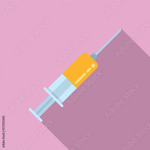 Vitamin D injection icon flat vector. Food nutrition. Skin diet