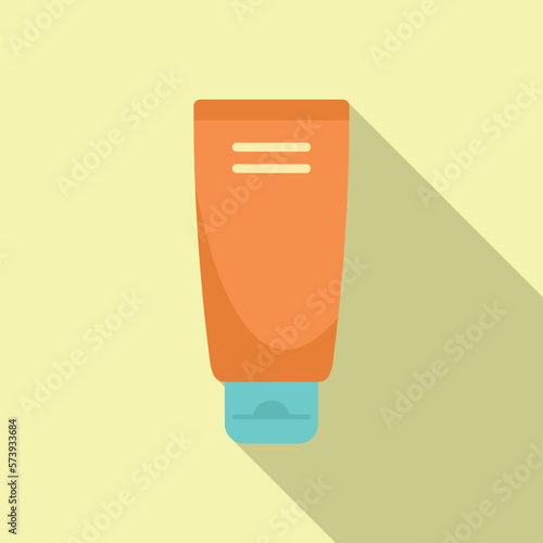 Vitamin D cream tube icon flat vector. Food nutrition. Diet skin