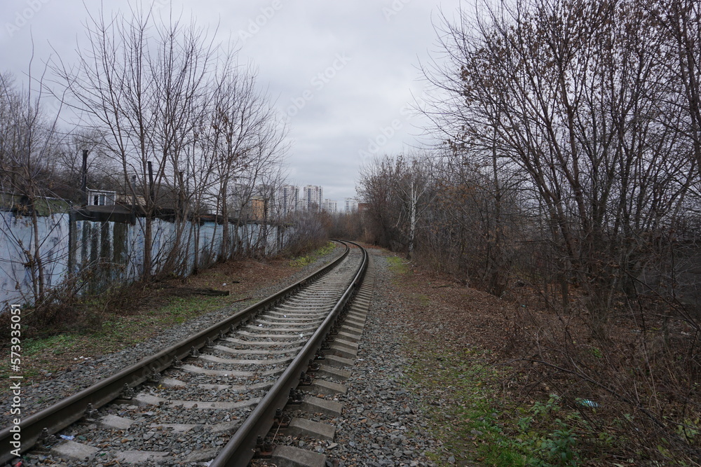 abandoned soviet railway