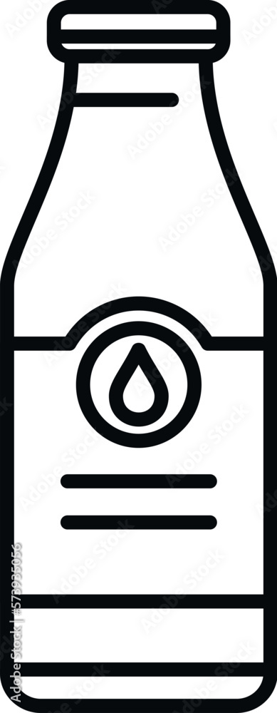 Vitamin D milk bottle icon outline vector. Food health. Diet protection Vitamin D milk bottle icon outline vector. Food health. Diet protection
