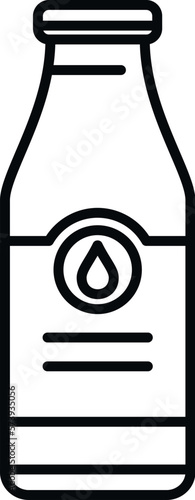 Vitamin D milk bottle icon outline vector. Food health. Diet protection
