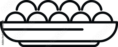 Vitamin D caviar icon outline vector. Food nutrition. Tuna diet