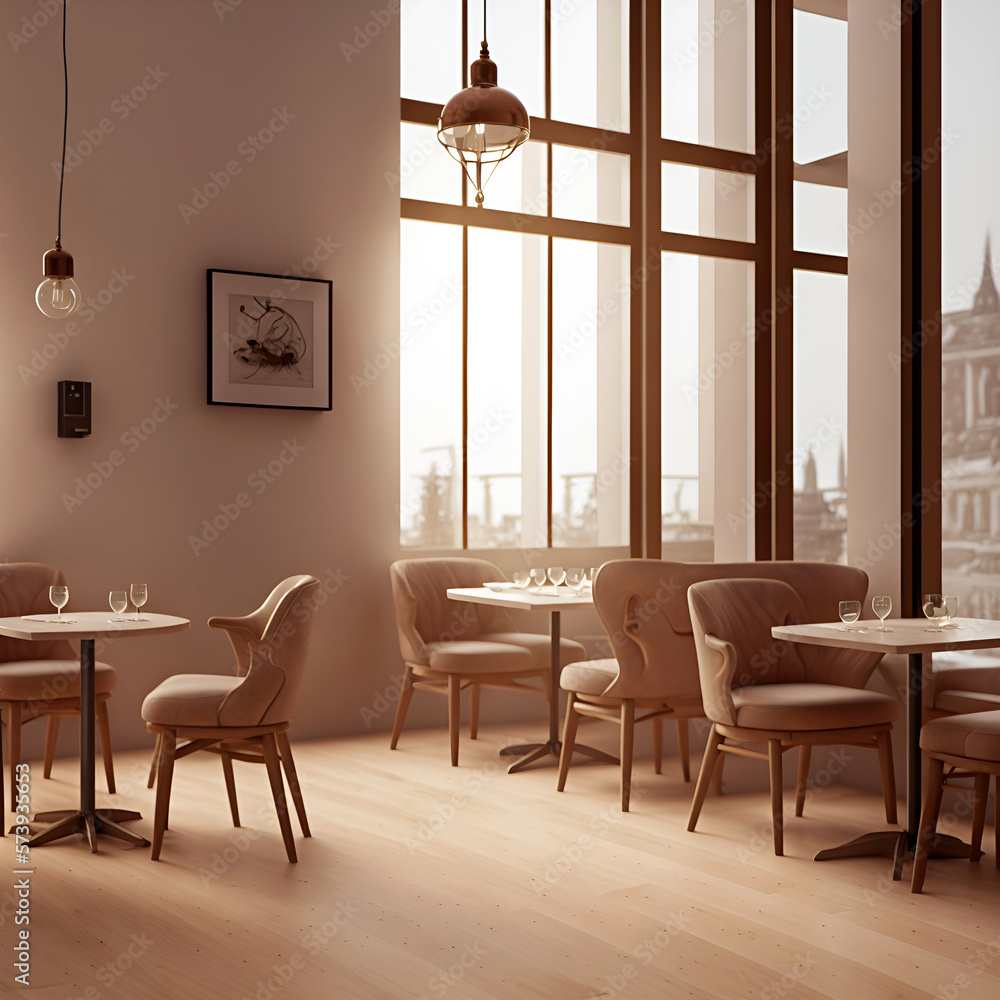 Illustration of a fancy modern coffee shop in the morning. Equipped with luxurious furniture and decorations. Has a large window to provide a comfortable view to customers.
Illustration of a fancy modern coffee shop in the morning. Equipped with luxurious furniture and decorations. Has a large window to provide a comfortable view to customers.