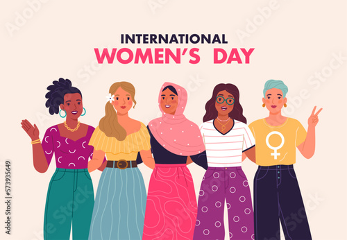 Fotobehang International Women's Day banner concept