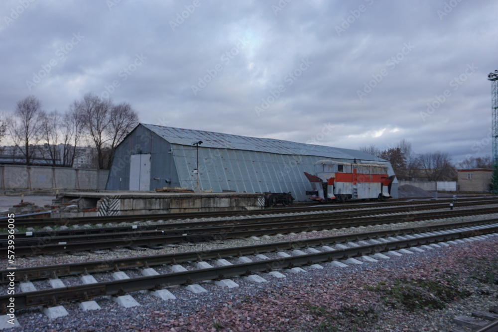 Obraz premium abandoned soviet railway