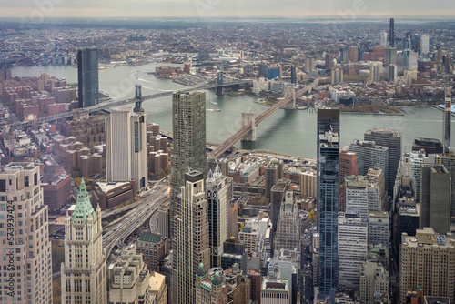 Manhattan Midtown Skyline with skyscrapers. New York City  USA.