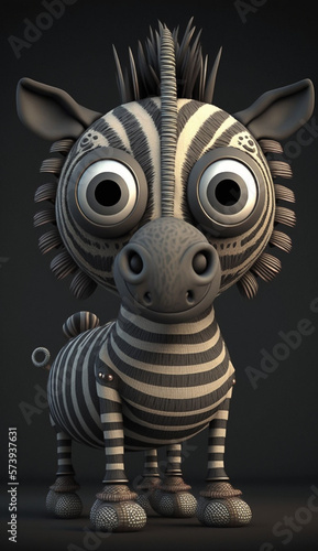 zebra With Big Eyes Character Design Concept Art Part 210223 © Cool Patterns