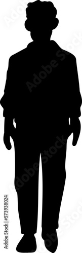 hand drawn human silhouette.