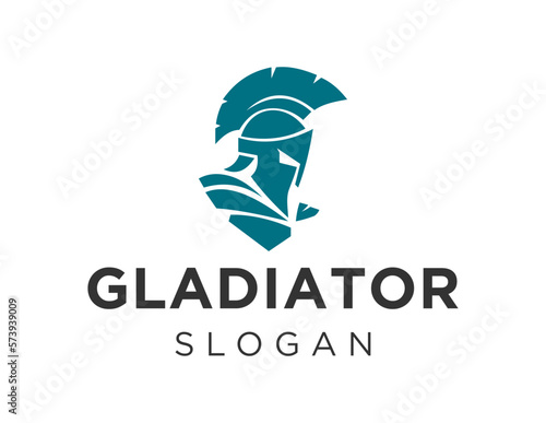 Logo design about Gladiator on a white background. created using the CorelDraw application.