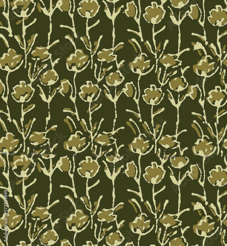 Fototapeta Naklejka Na Ścianę i Meble -  Ajrakh Pattern and block print Pattern, batik print, ikat Background digital printing textile pattern