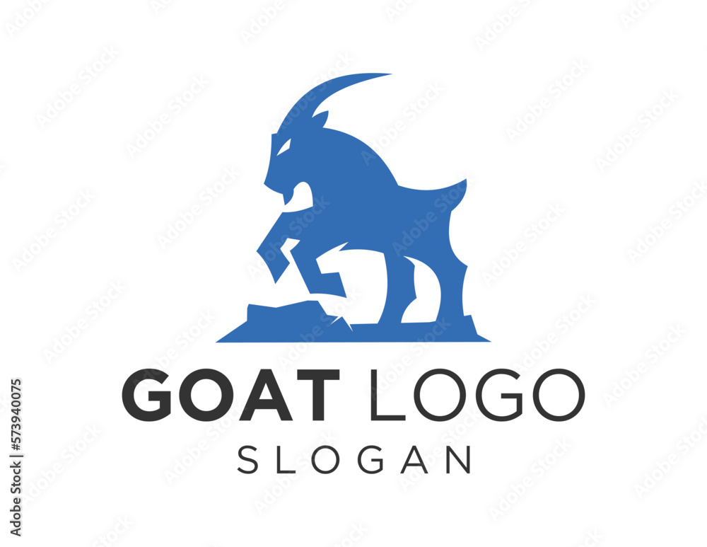 Logo design about Goat on a white background. created using the CorelDraw application.