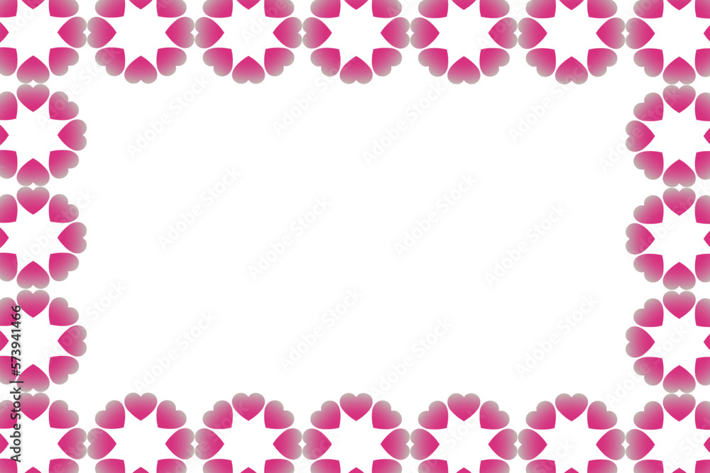 Abstract romantic and love vector background with heart in gradient colors