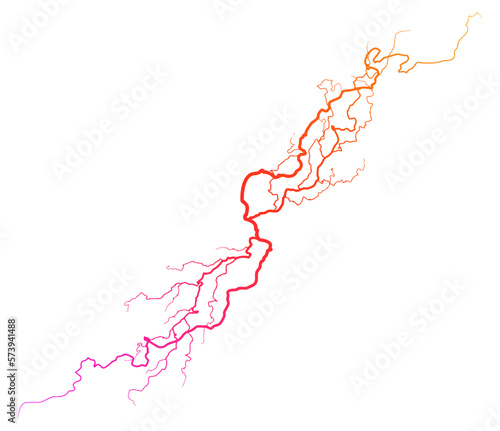 RED VECTOR LIGHTNING