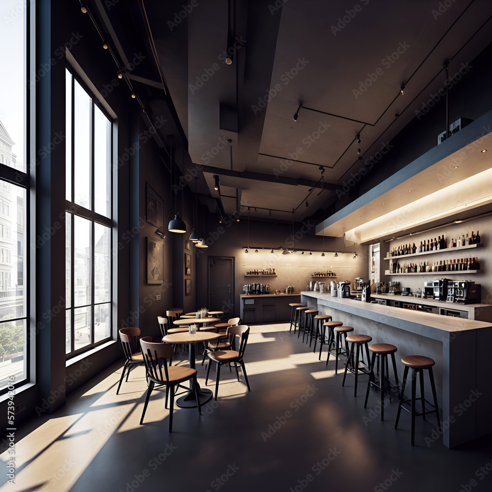 Illustration of a fancy modern coffee shop in the morning. Equipped with luxurious furniture and decorations. Has a large window to provide a comfortable view to customers.
Illustration of a fancy modern coffee shop in the morning. Equipped with luxurious furniture and decorations. Has a large window to provide a comfortable view to customers.