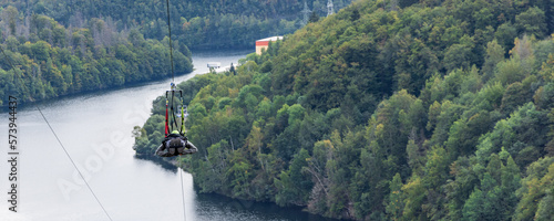 Titan RT Suspension bridge and Giga swing in Elbingerode, Oberharz am Brocken in Saxony-Anhalt Harz in Germany