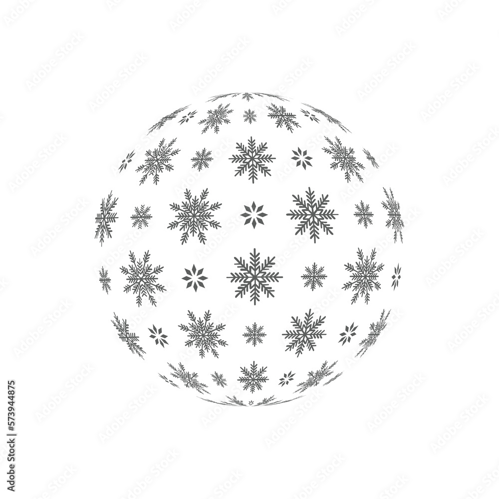 vector ball illustration of snow pattern. vector ball illustration of snow pattern.