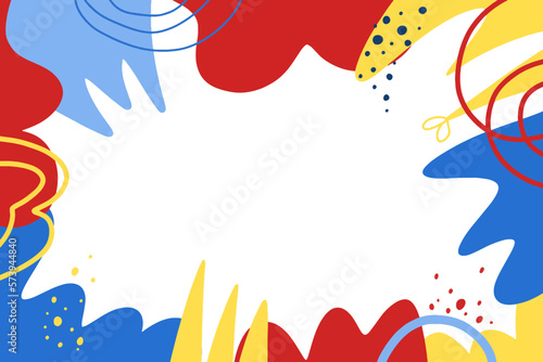 Bright abstract frame template for award, card, banner, label. Vector image.