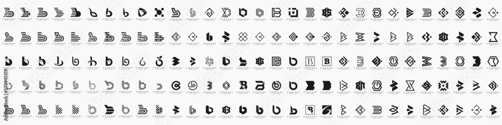 abstract letter B logo icon set. design for business of luxury, elegant, simple. abstract letter B logo icon set. design for business of luxury, elegant, simple.